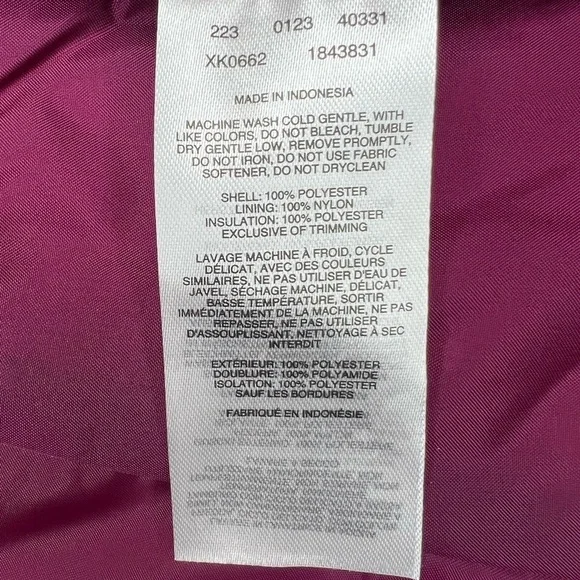Columbia Marionberry Snowmelt Valley II Water Resistant Jacket -Size Small, NWT